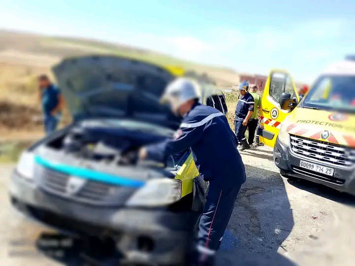 قسنطينة.. إصابة شخصين في انقلاب سيارة بالطريق الوطني رقم 20